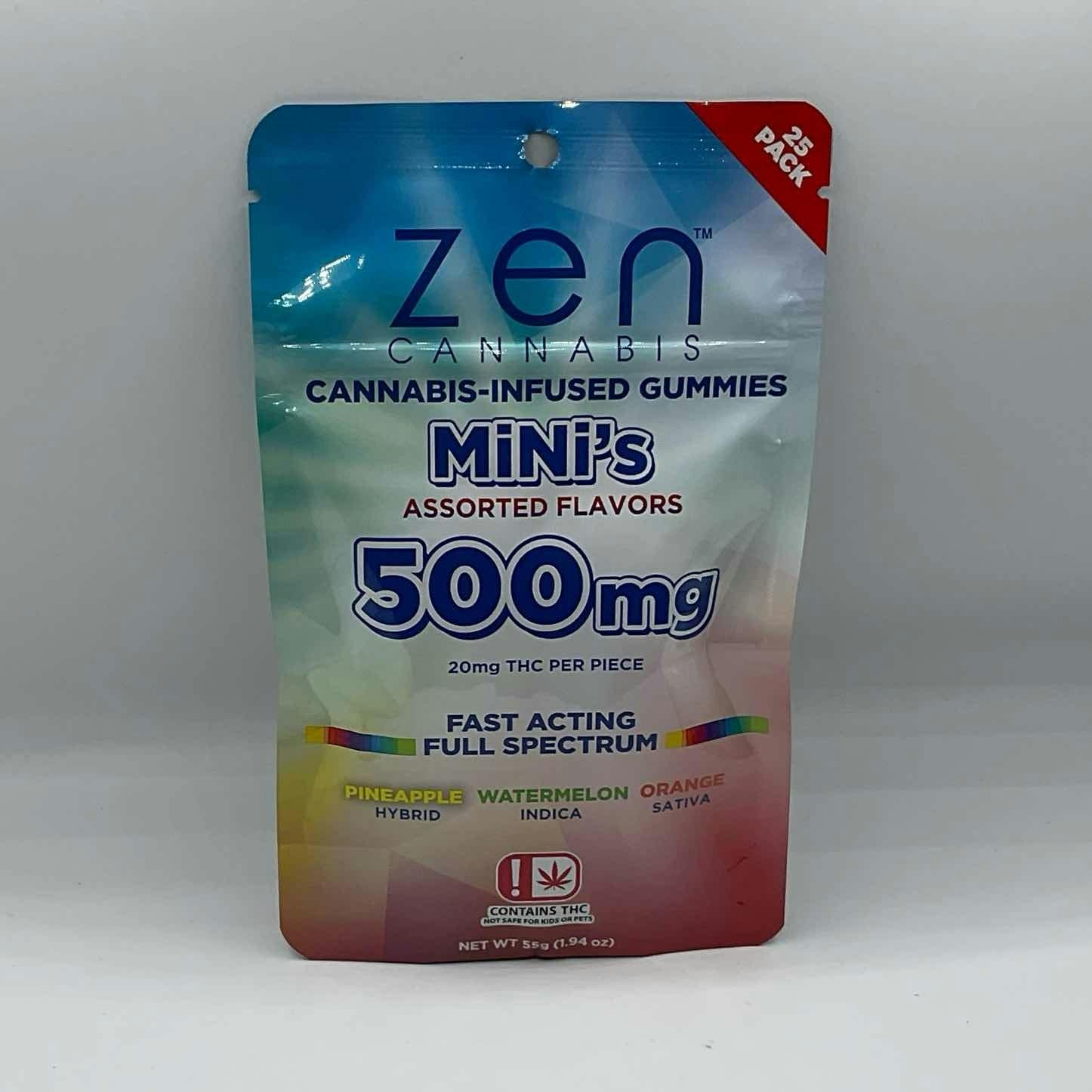 Gummy - ZEN - Hybrid Mini Asstd Flavor 500mg
