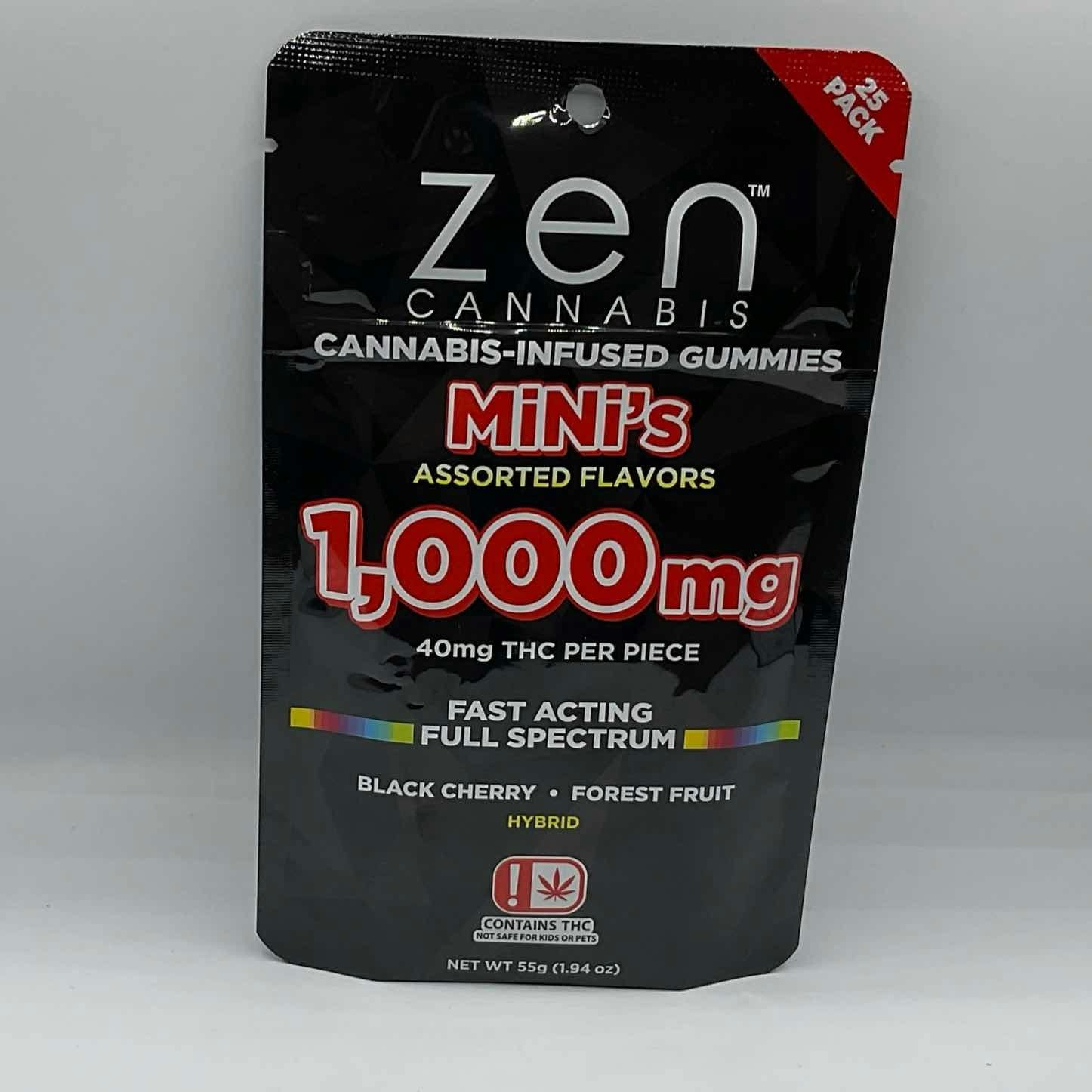 Gummy - ZEN - Hybrid Mini Asstd Flavor 1000mg