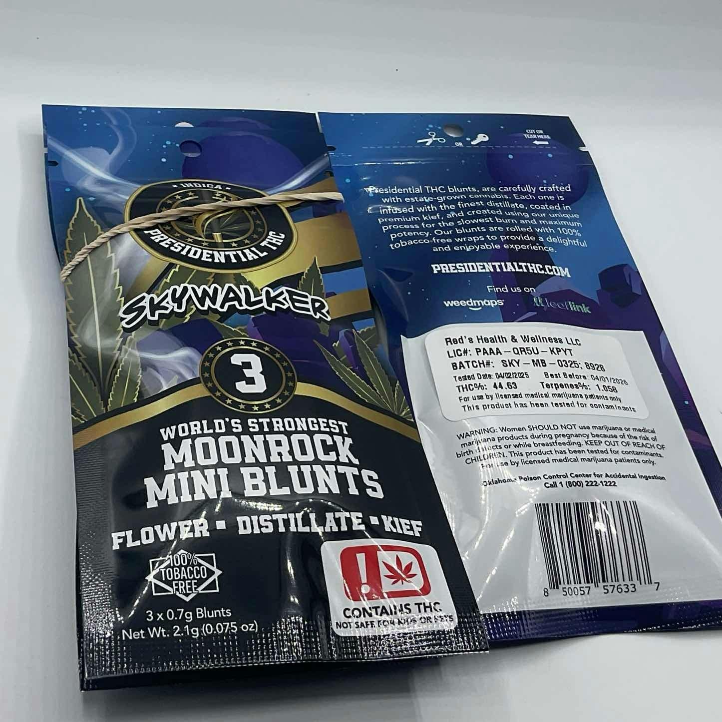 Skywalker | Moon Rock Blunts Infused Minis | 0.7g each | 3pk