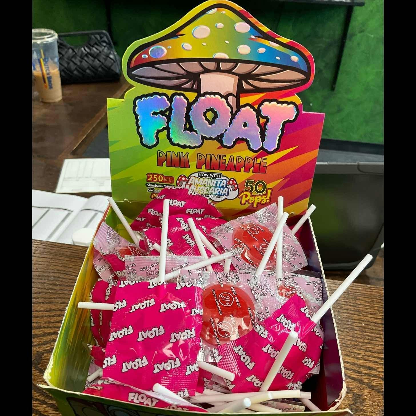 FLOAT PINK PINEAPPLE MUSHROOM POPSICLE