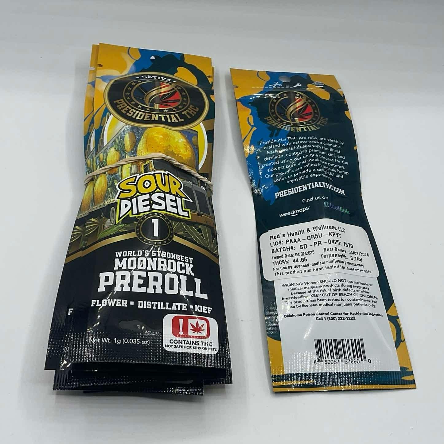 Sour Diesel | Moon Rock Preroll Infused Joint | 1g