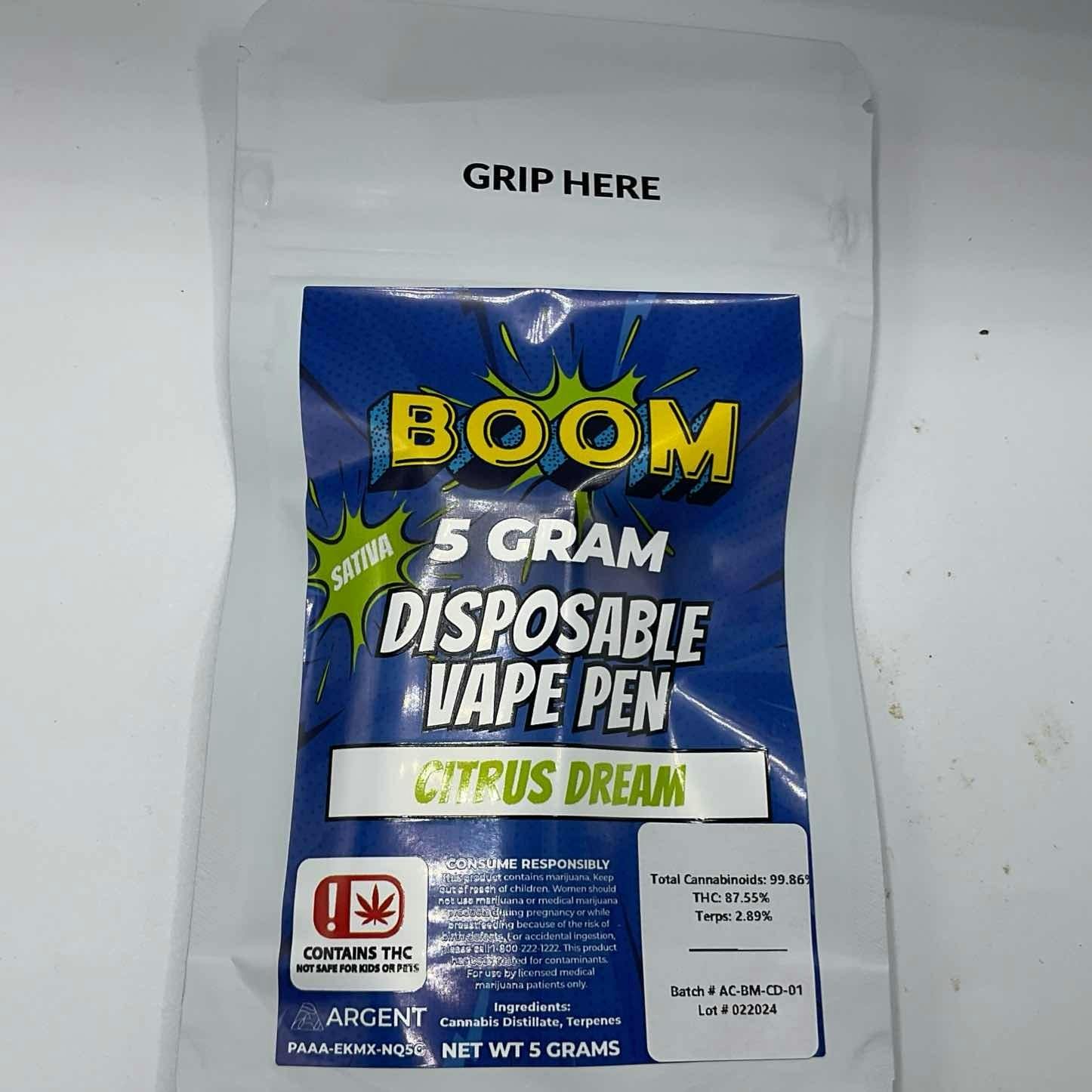 Boom - Citrus Dream - 5g Disposable