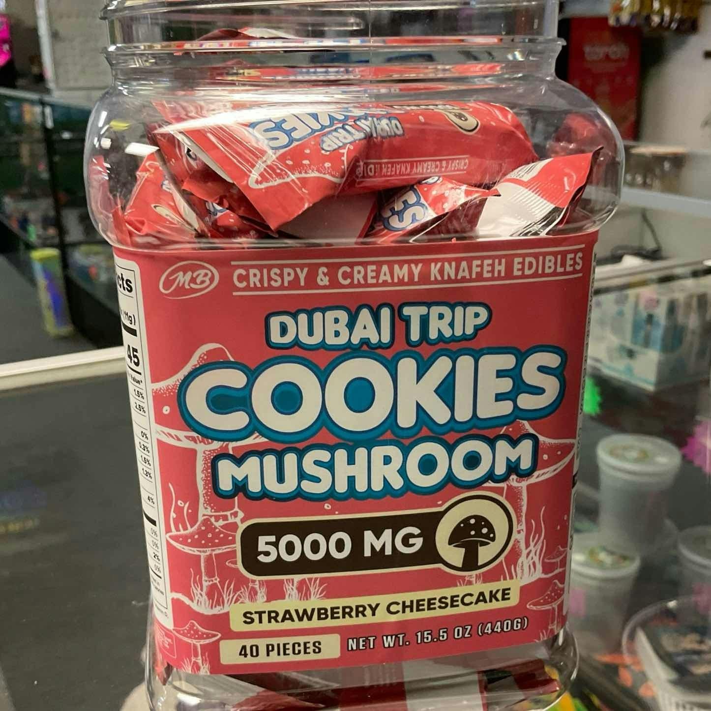 Strawberry cheesecake mushroom cookies