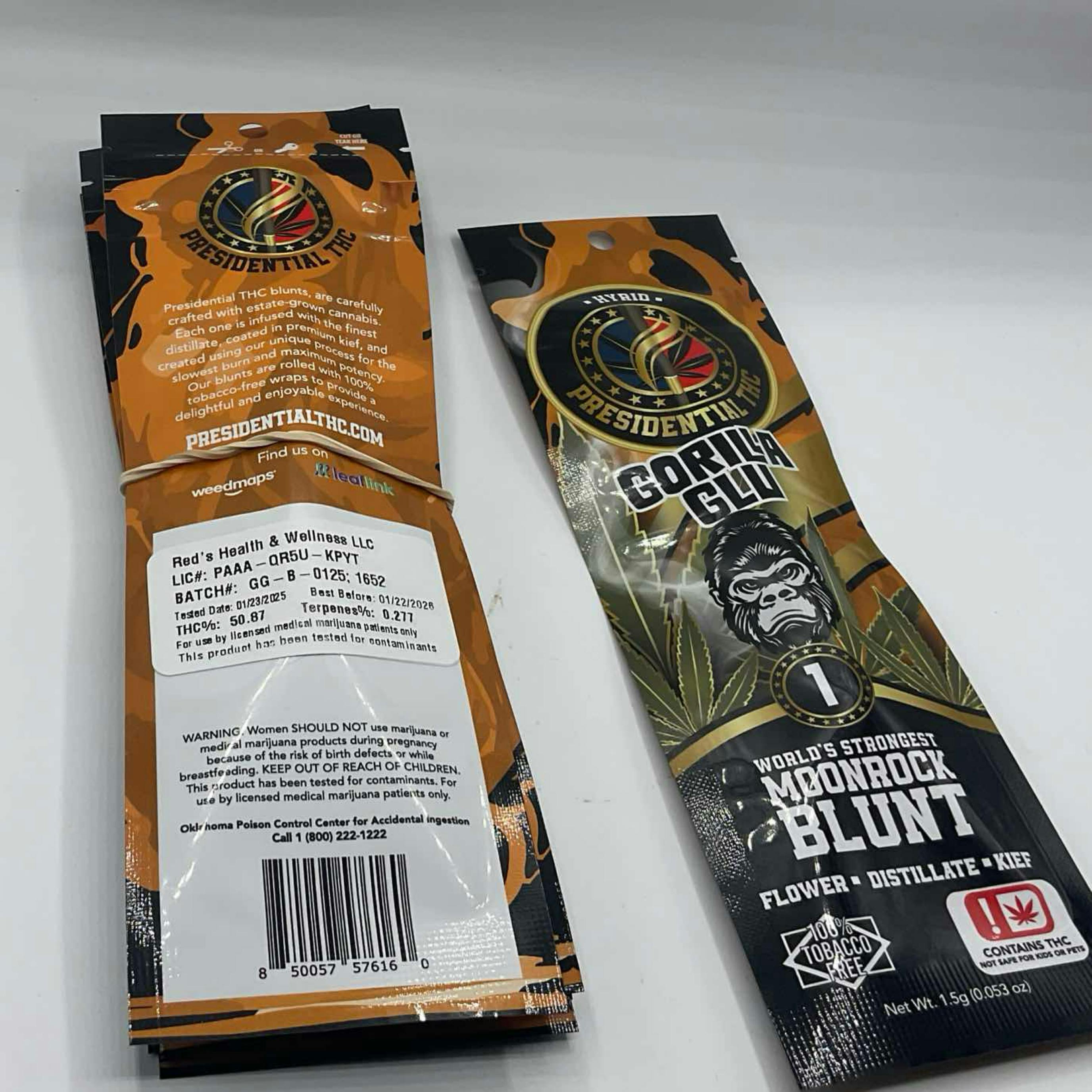 Gorilla Glu | Moon Rock Infused Blunt | 1.5g