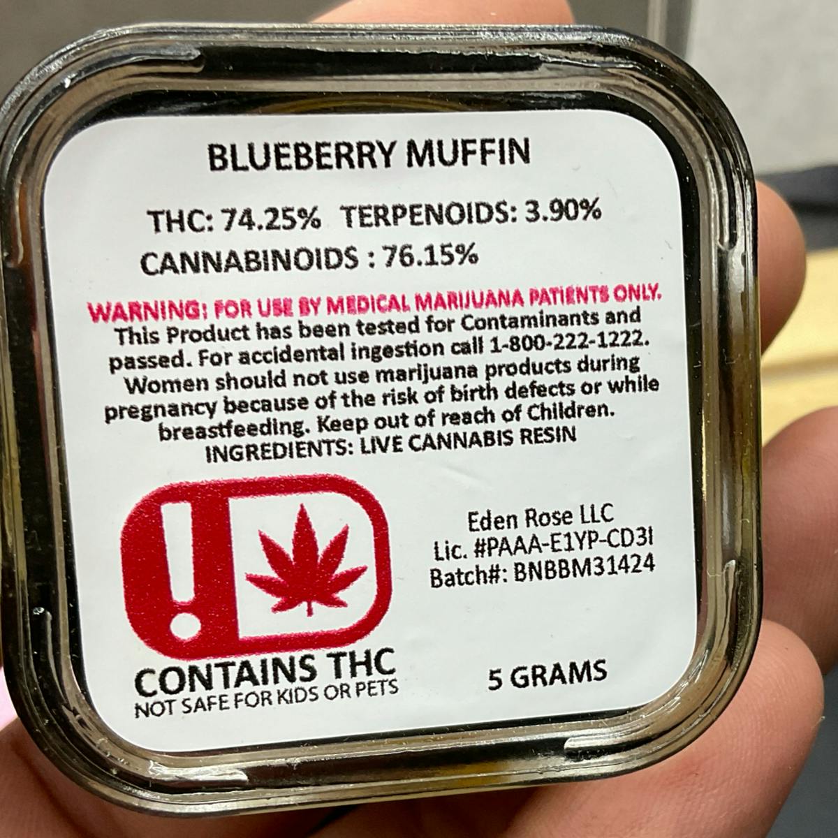 BHO Extract - BLUEBERRY MUFFIN - 5g