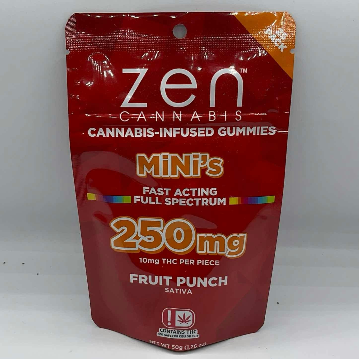 Gummy - ZEN - Sativa Mini Fruit Punch 250mg