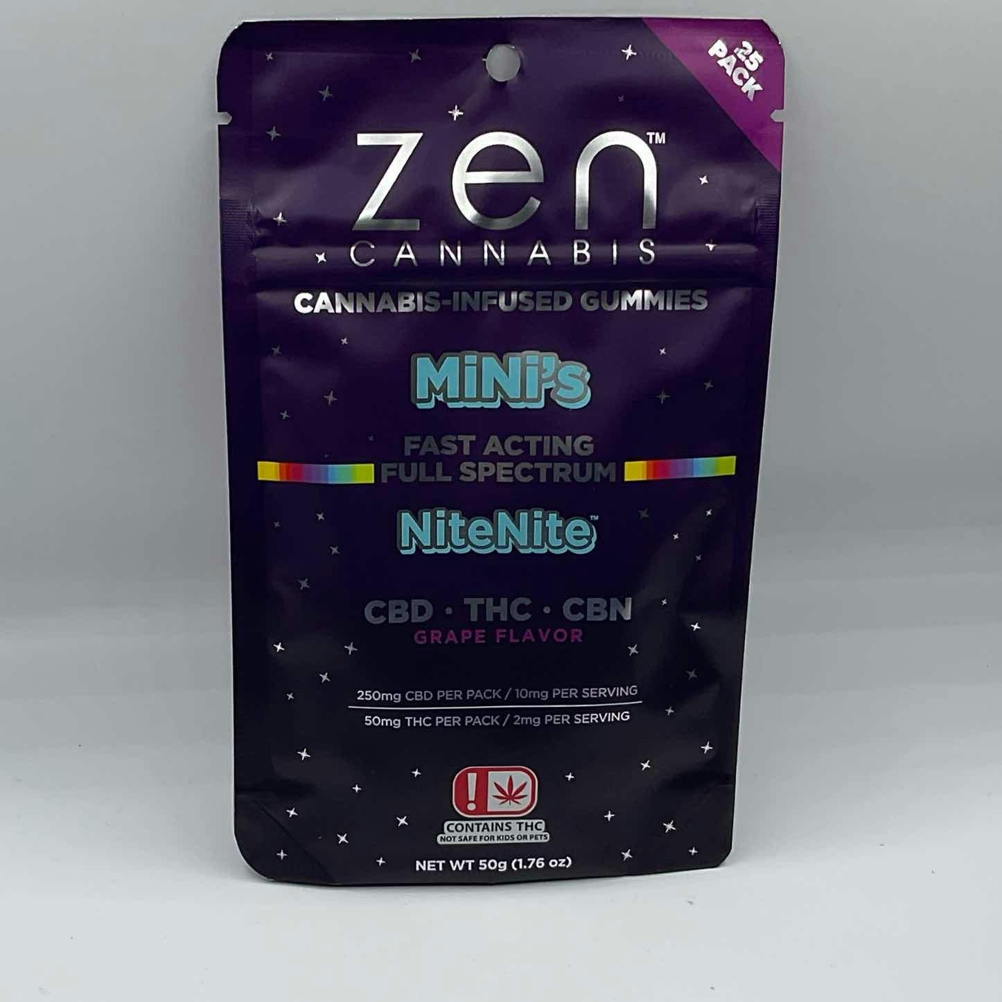 Zen- Indica Mini Nite Nite Grape 50/250mg