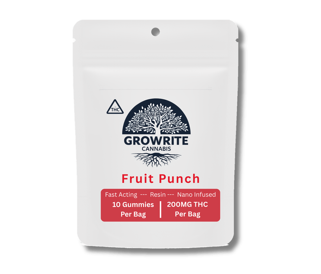 Growrite Cannabis Fast Acting Gummies | Tropical Blast | Resin 200mg [10 pcs]