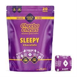 Cheeba Chews Sleepy Chews | Chocolate | 2:1:1 THC:CBN:Melatonin 100mg [20 pcs]