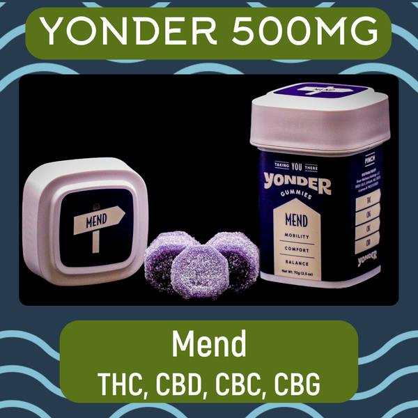 Yonder Gummies | Mend | Blackberry 500mg [10 pcs]