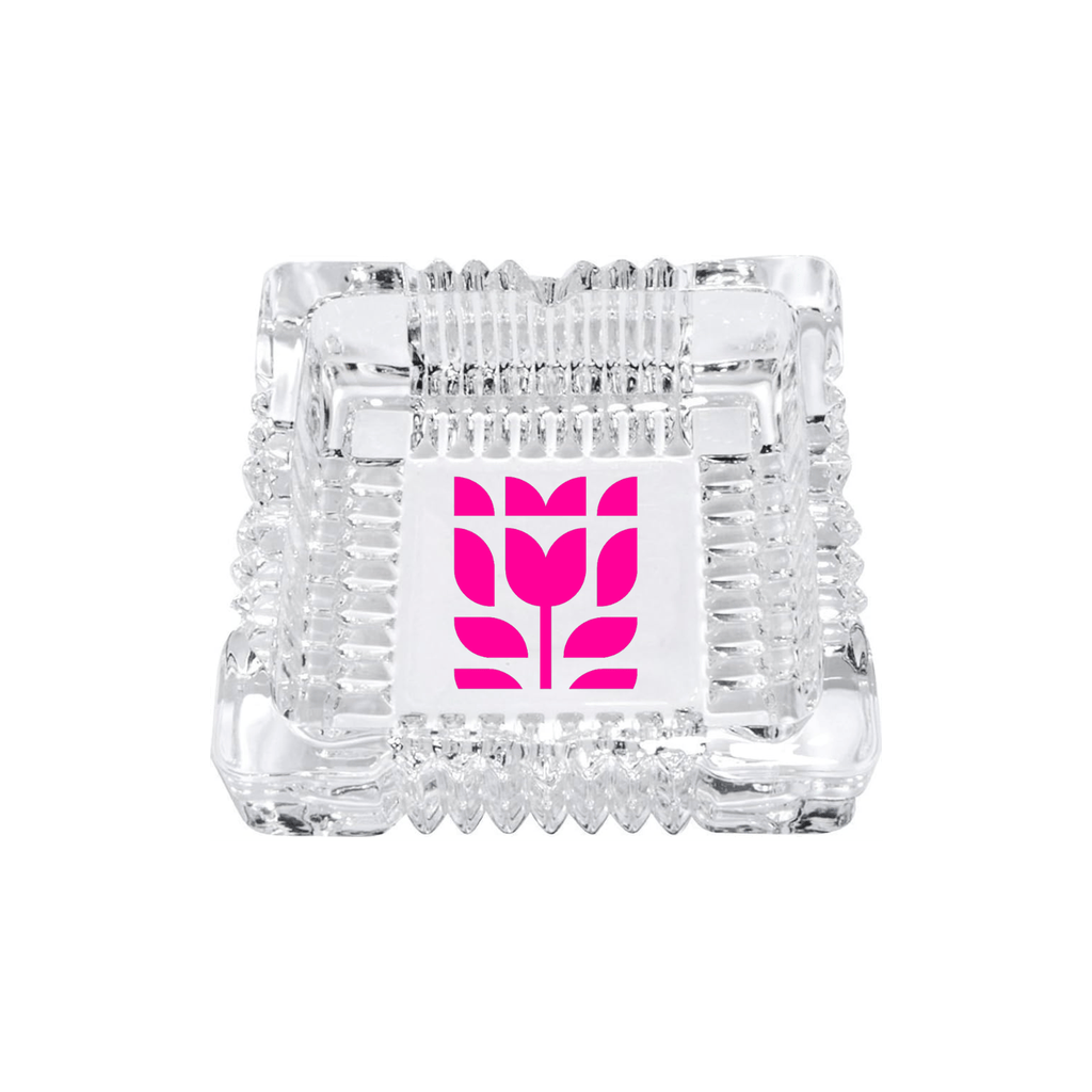 Glass Ashtray Pink