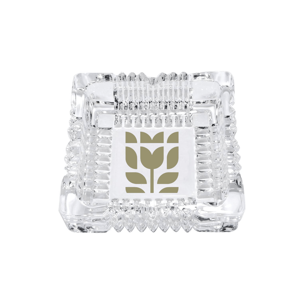 Glass Ashtray Gold