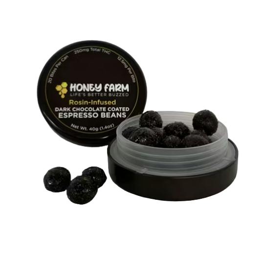 Honey Farm Infused Espresso Beans | Dark Chocolate | Rosin 300mg [10 pcs]
