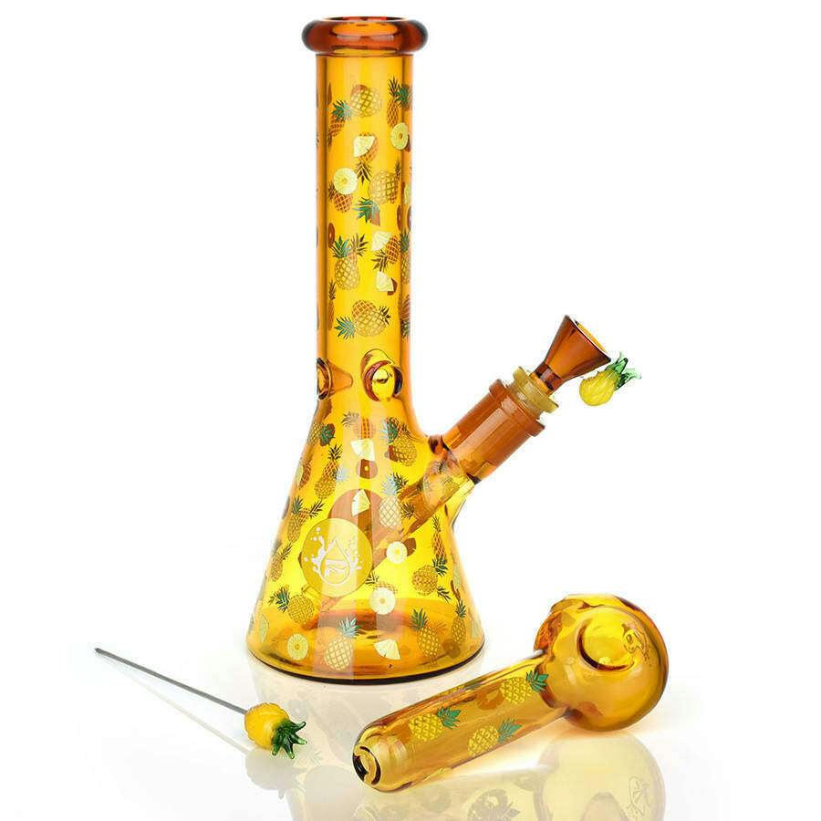 Pulsar Fruit Series Pineapple Express Herb Pipe Glow Duo 10