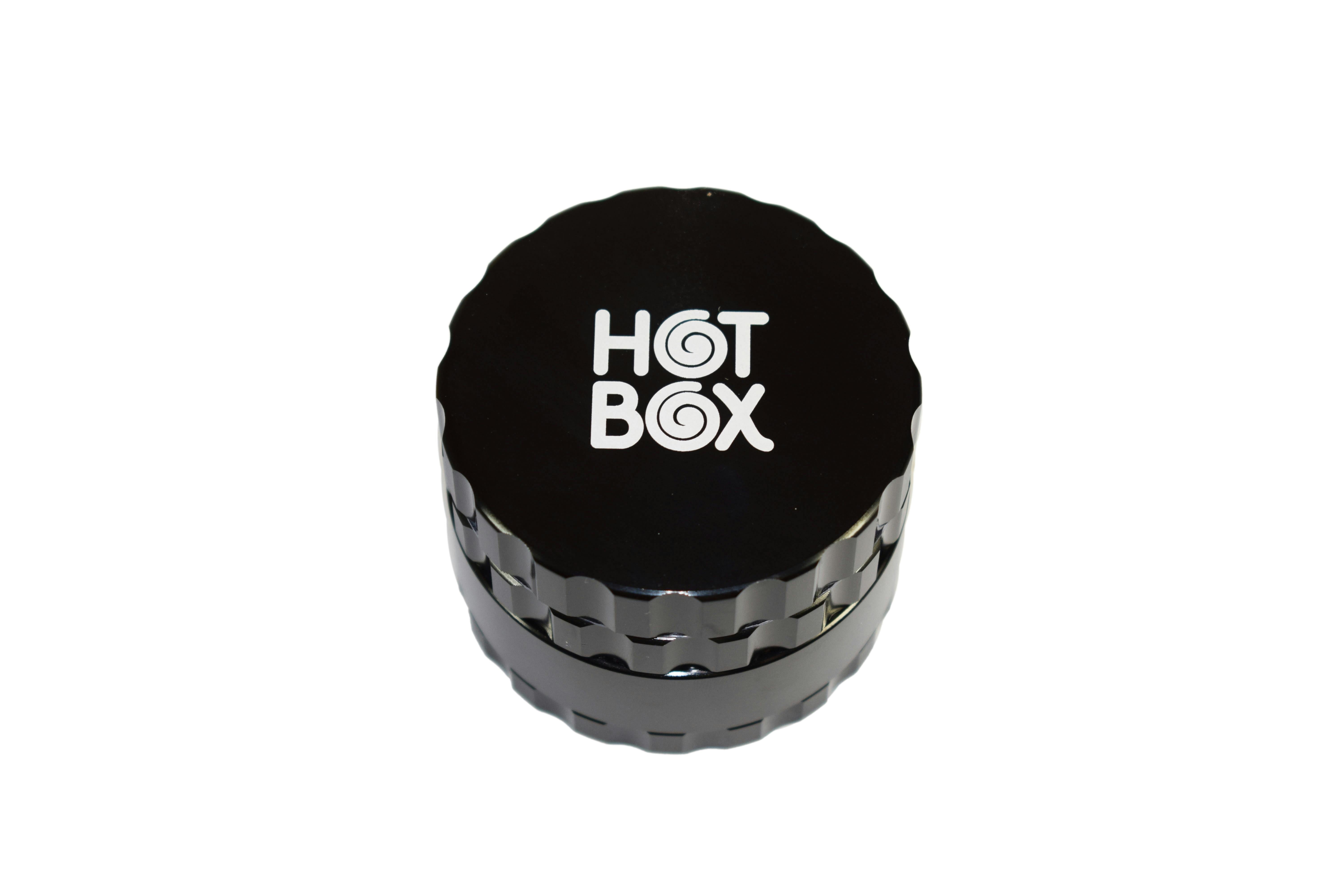 Hotbox 4 Piece Grinder w/Grip - Black