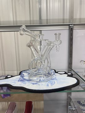 @GlassChance627 - Clear T-Bone Recycler Dab Rig - Local Glass