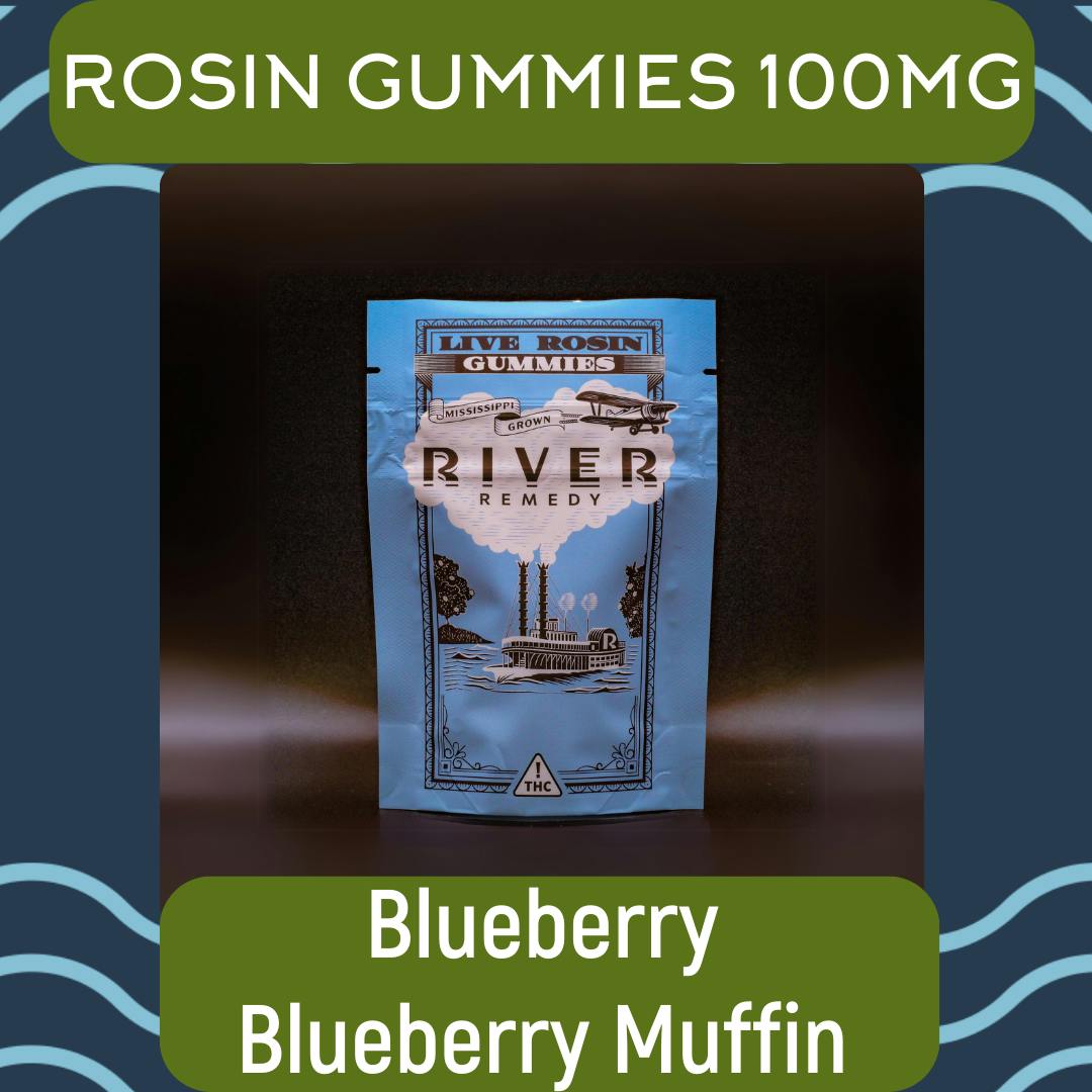 River Remedy- Rosin Gummies Blueberry Muffin 100mg