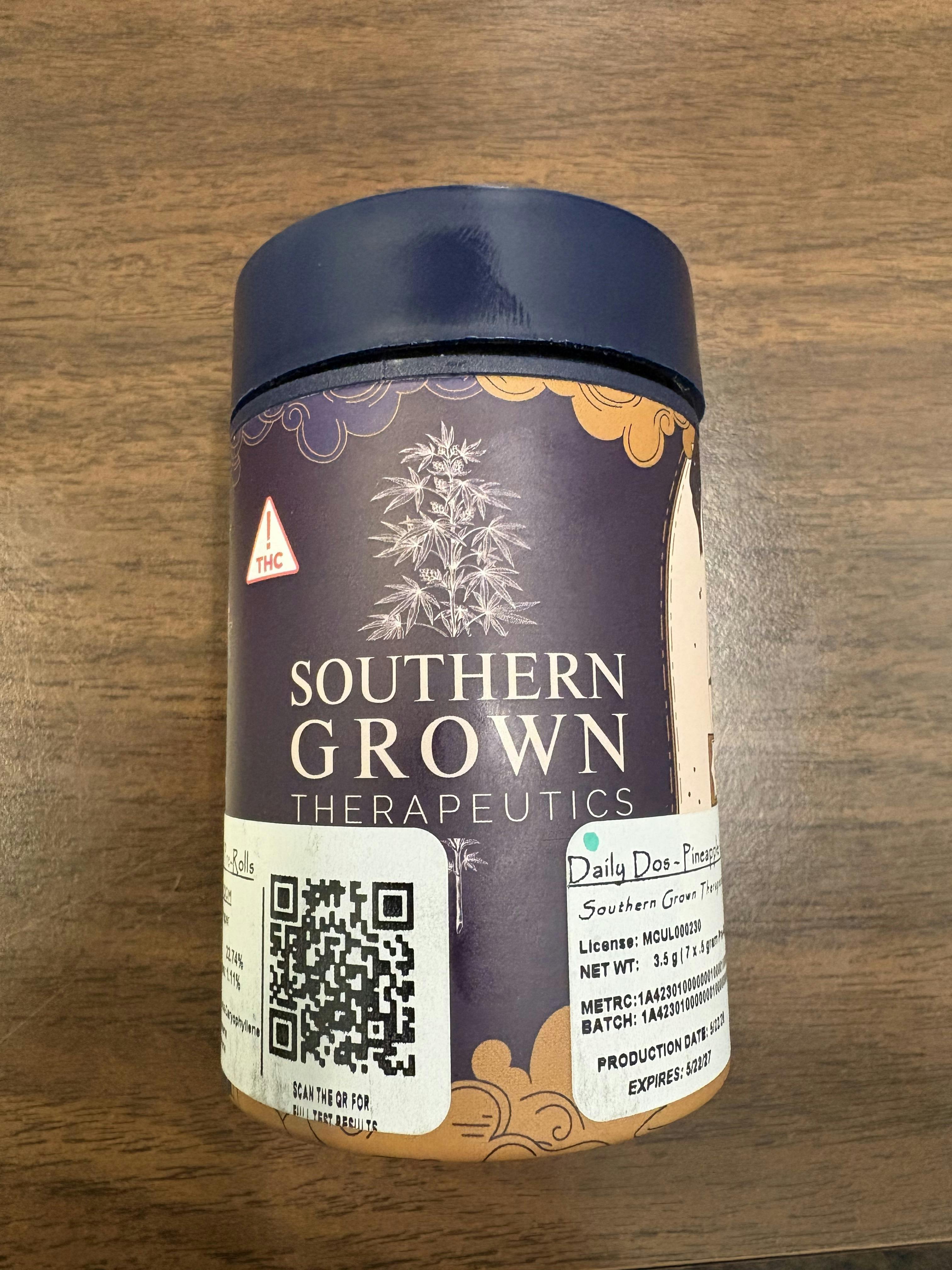 Zawts Scotti Daily Dos (7x.5g) - Southern Grown Therapeutics - 22.7% - Indica