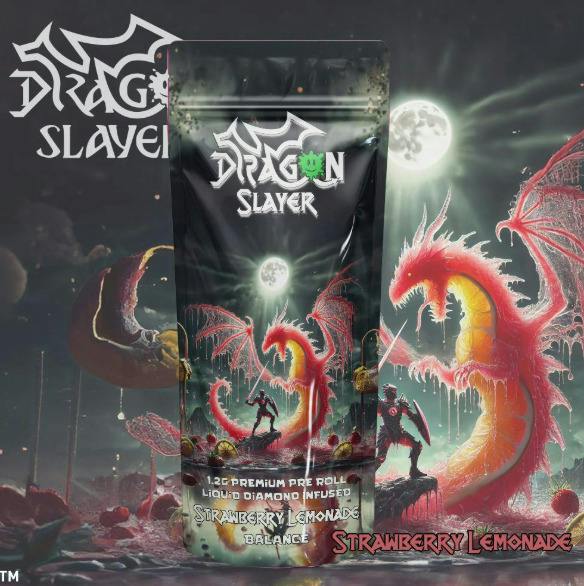 Dragon Slayer - Liquid Diamond Pre-roll 1.2g - Strawberry Lemonade - Balance at Timber Cannabis Co. Dispensary Mt. Pleasant