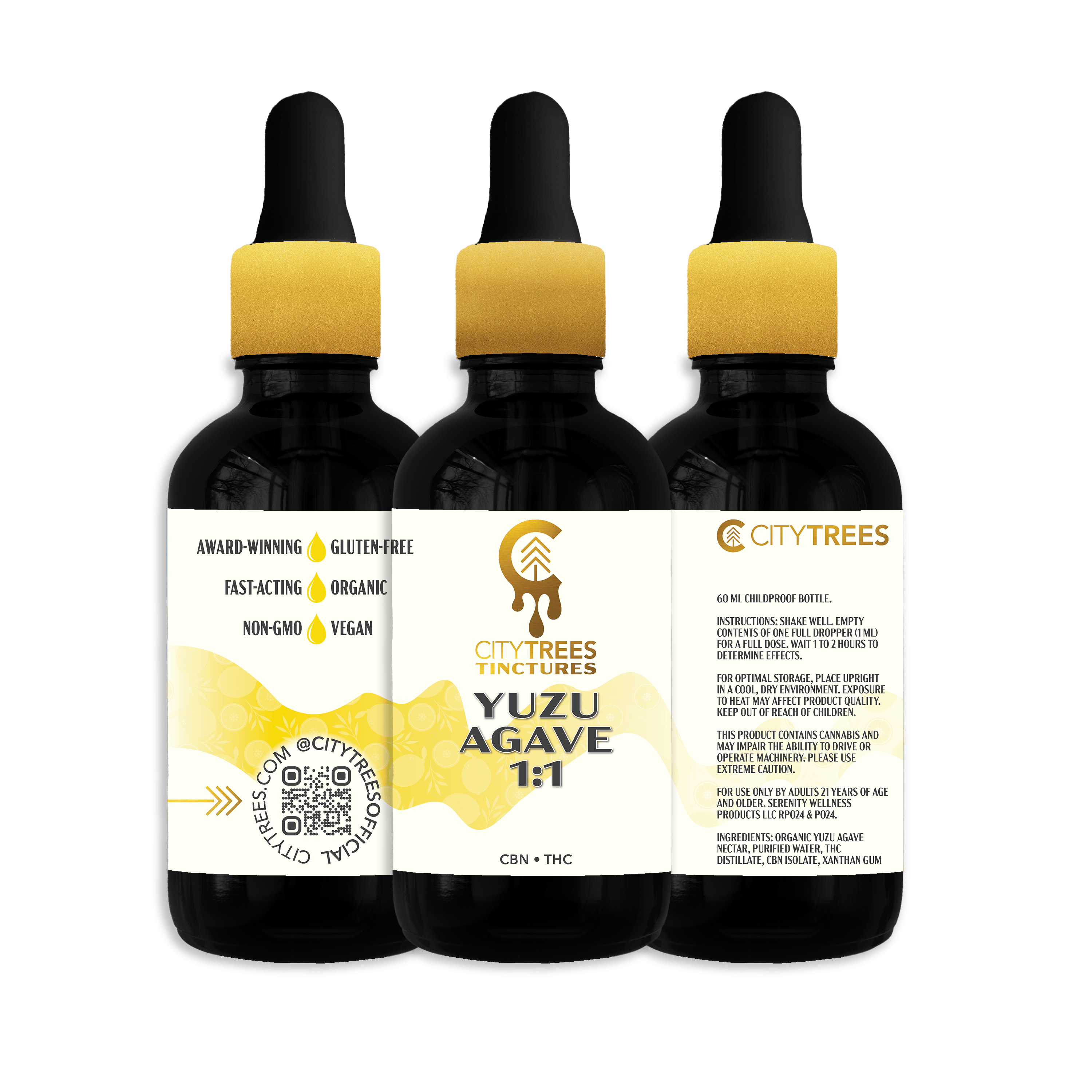 1:1 Yuzu Agave (250mg CBN/250mg THC) | City Trees - Tincture