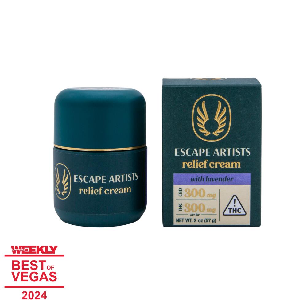 1:1 Relief Cream - Lavender [2oz] (300mg CBD/300mg THC) | Escape Artists - Cream