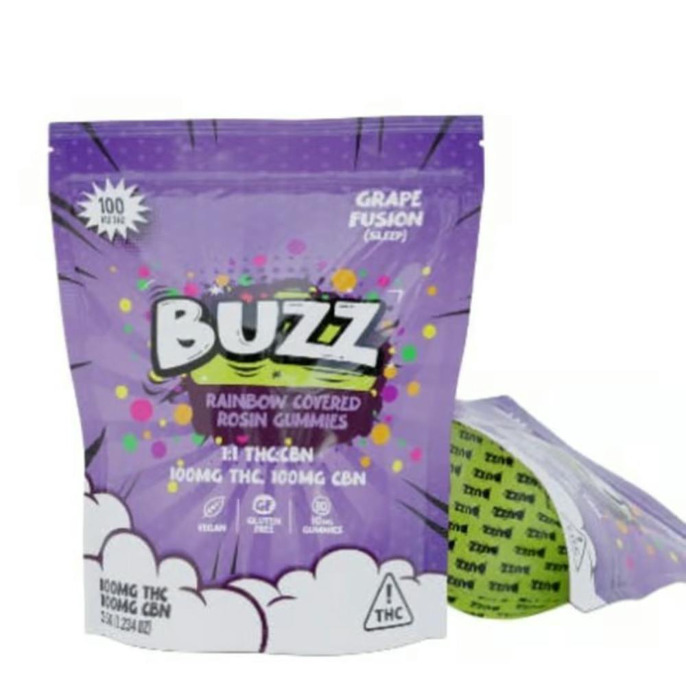 Grape Fusion [10pk] (100mg THC/100mg CBN) | Buzz - NV - Gummies