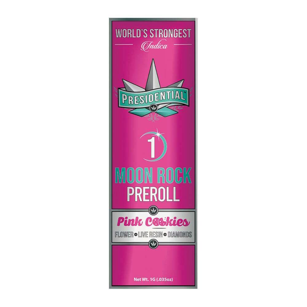 Pink Cookies [1g] | Presidential RX - Live Resin Moon Rock Infused Pre Roll
