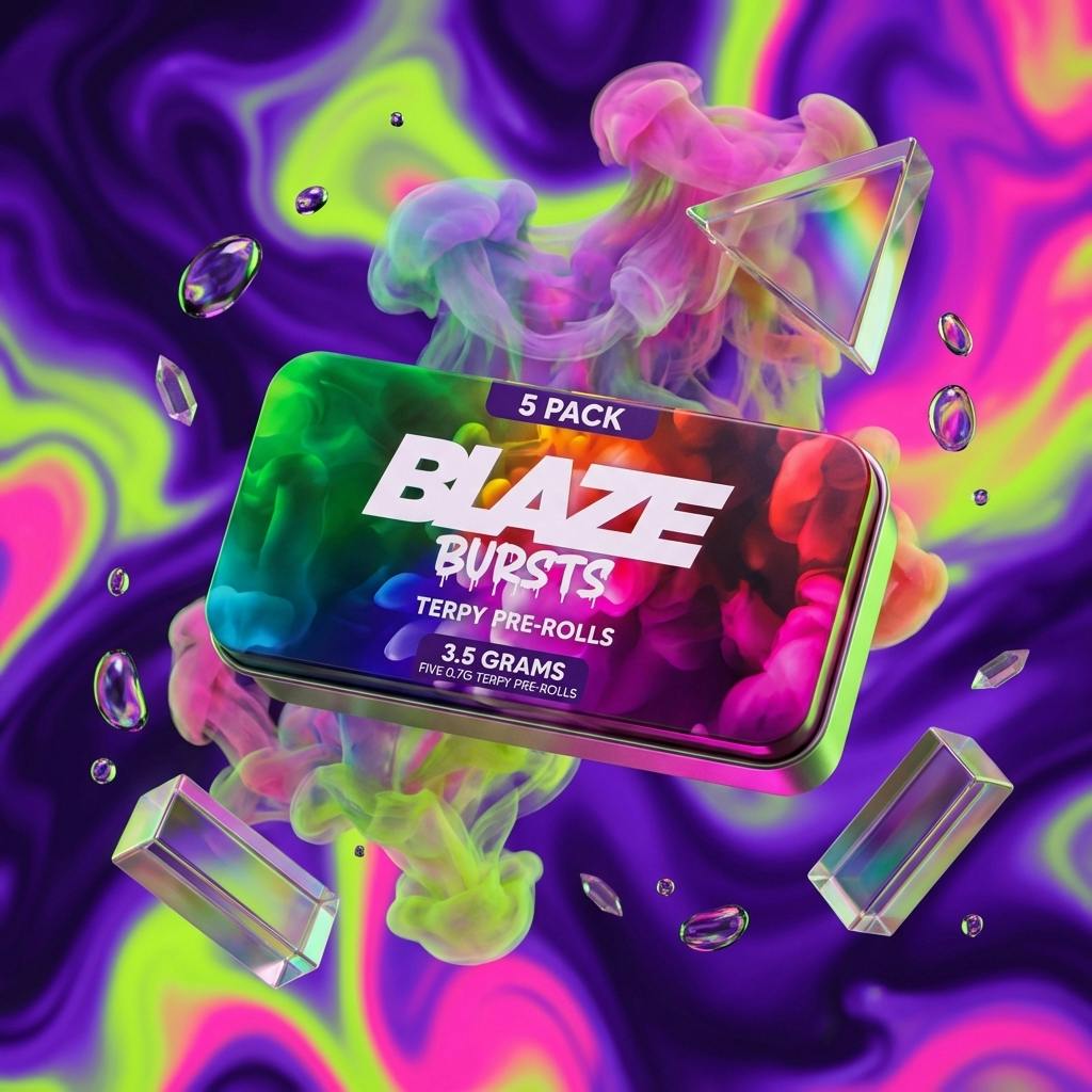 Blaze Bursts - Peach Ringz Pre-Roll Pack 5 Pack | 3.5g