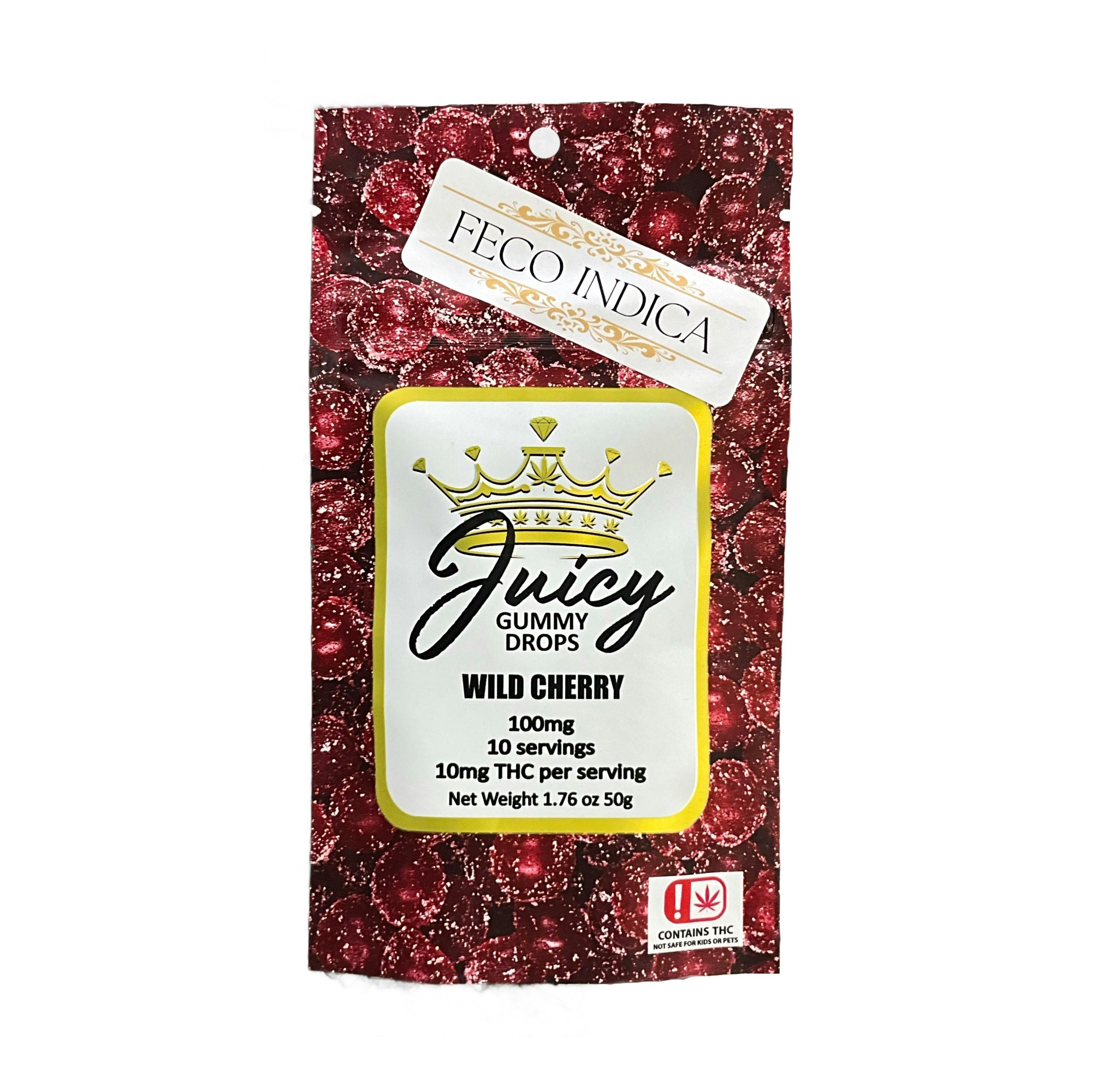 100MG | FECO Sativa Wild Cherry Gummies | Juicy