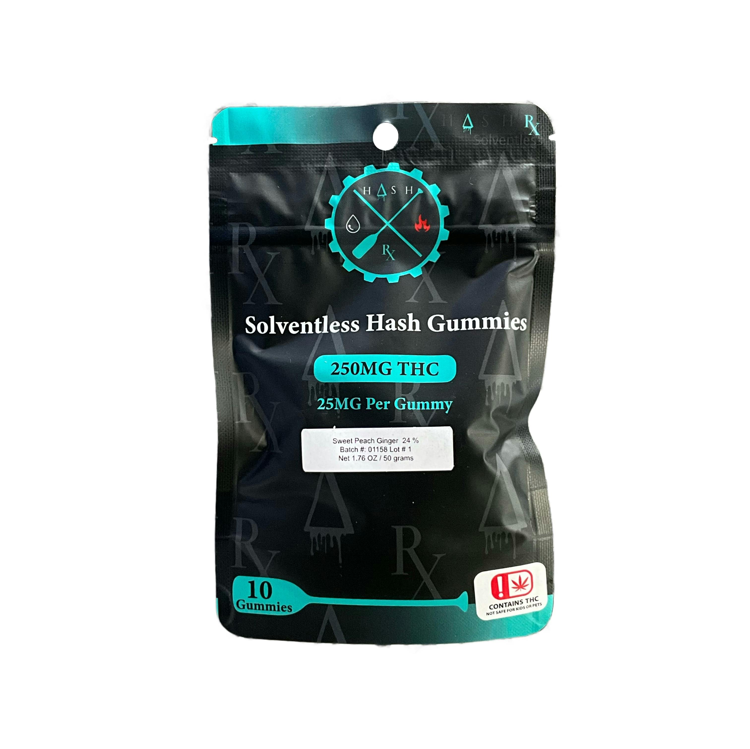 250MG | Sweet Ginger Peach Hash Gummies | Hash RX