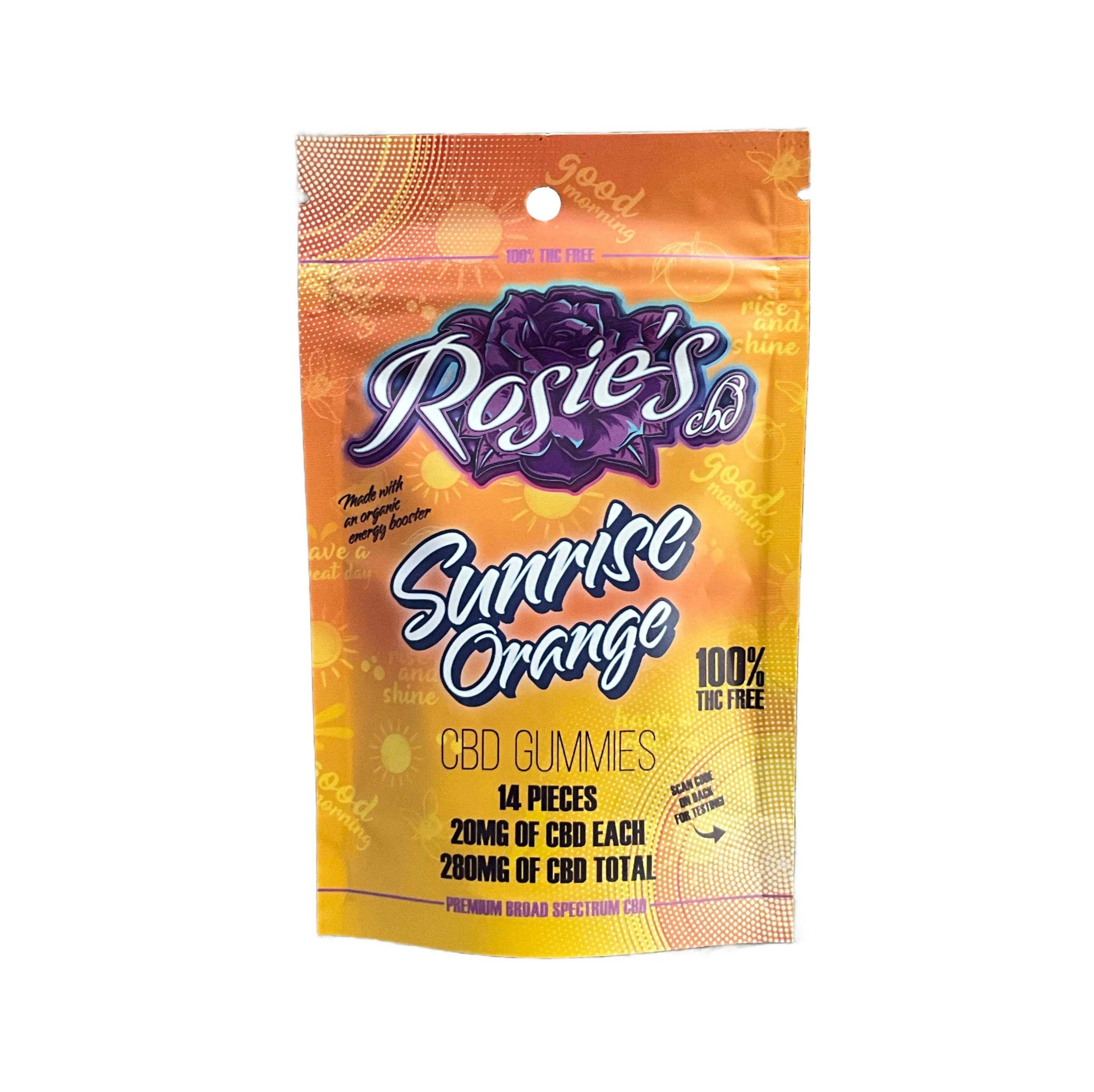 280MG | Sunrise Orange CBD Gummies | Rosies