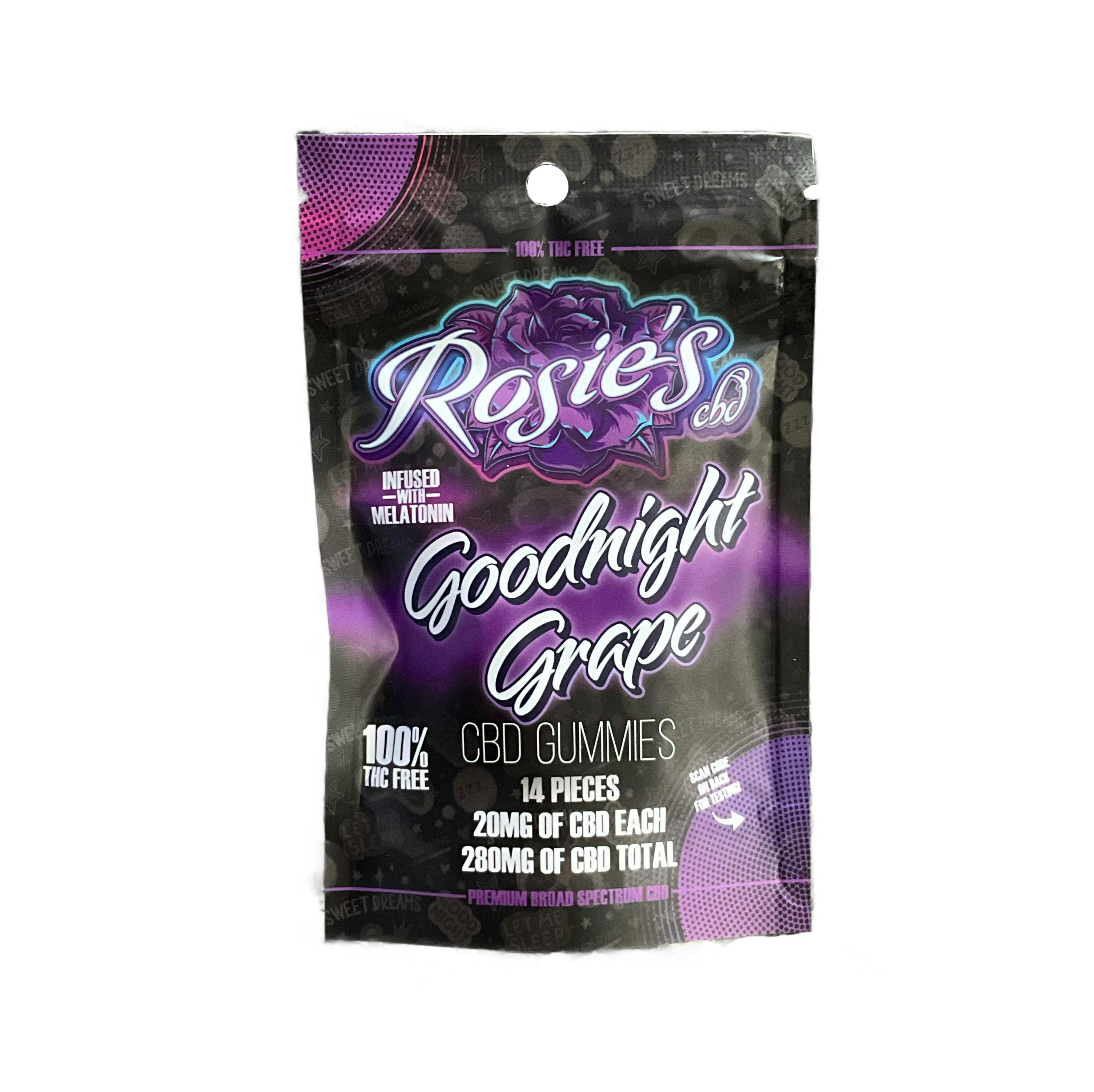 280MG | Goodnight Grape CBD Gummies | Rosies