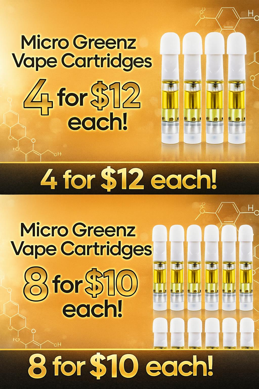 Micro Greenz Vapes 4 for $12 each!