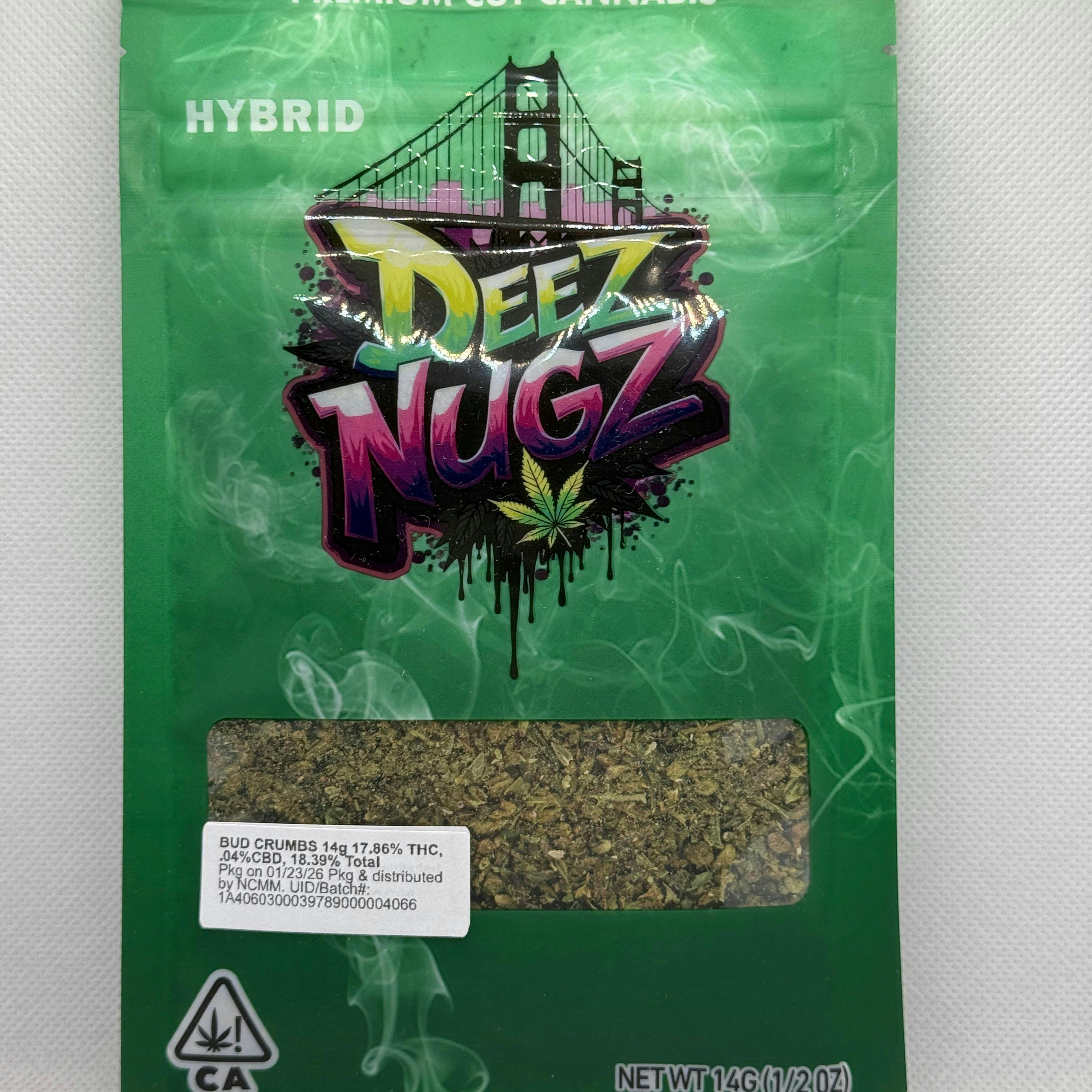 Deez Nugz - Bud Crumbs, (H) 17.89% THC 14g