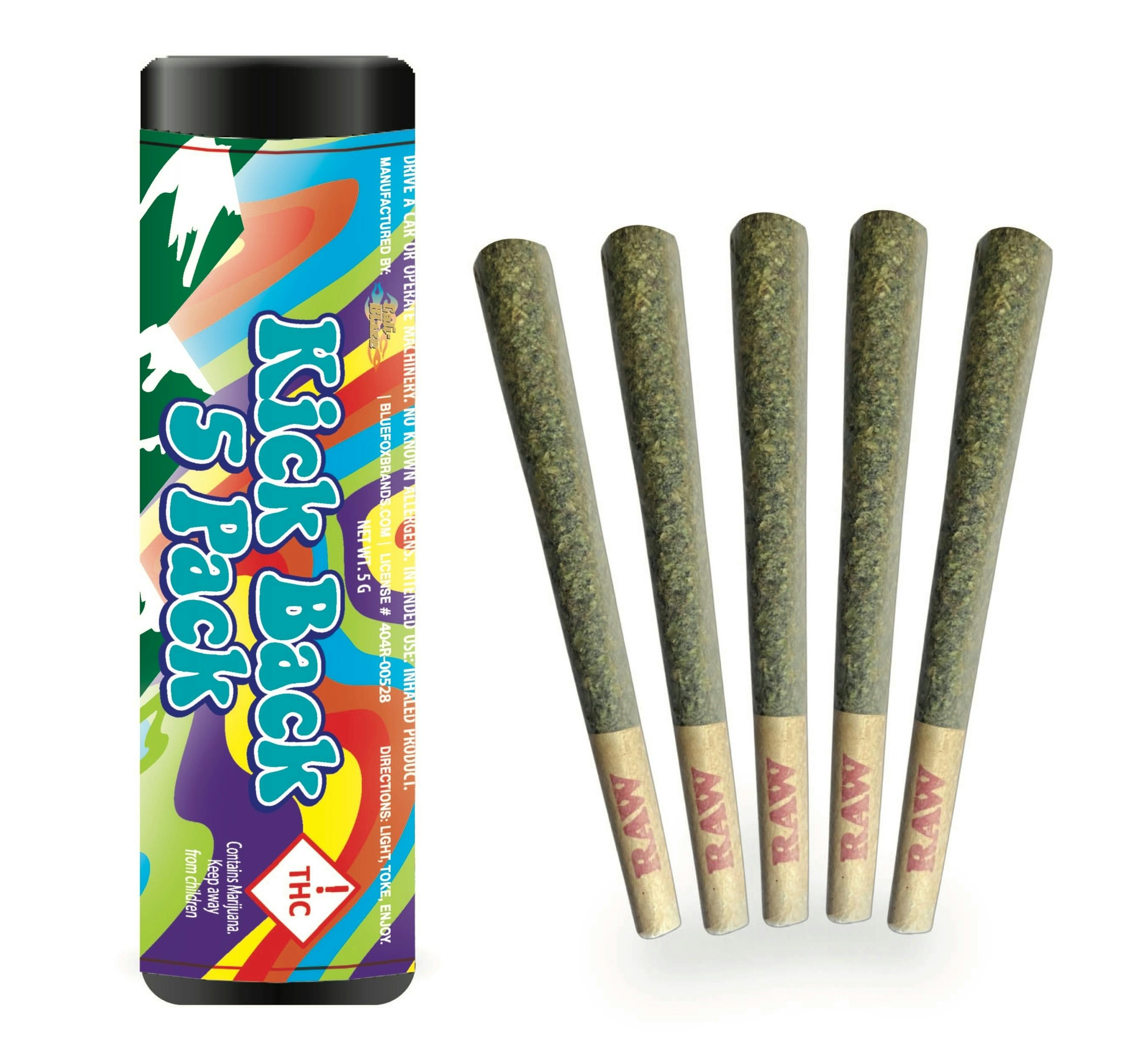 Kick Back 5 Pack 1g Joints - Hybrid Freeworld Miracle