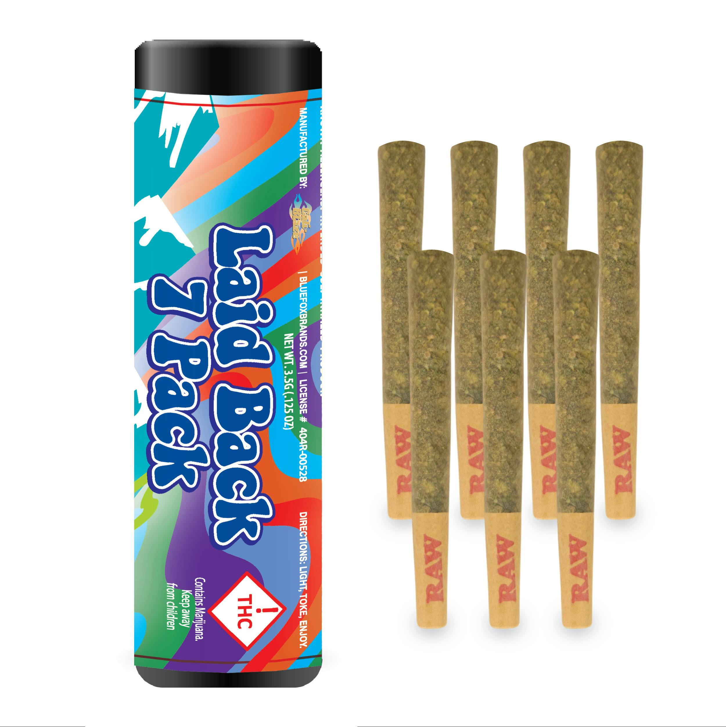 Laid Back 7 Pack .5g Joints - Sativa Watermelon Martini