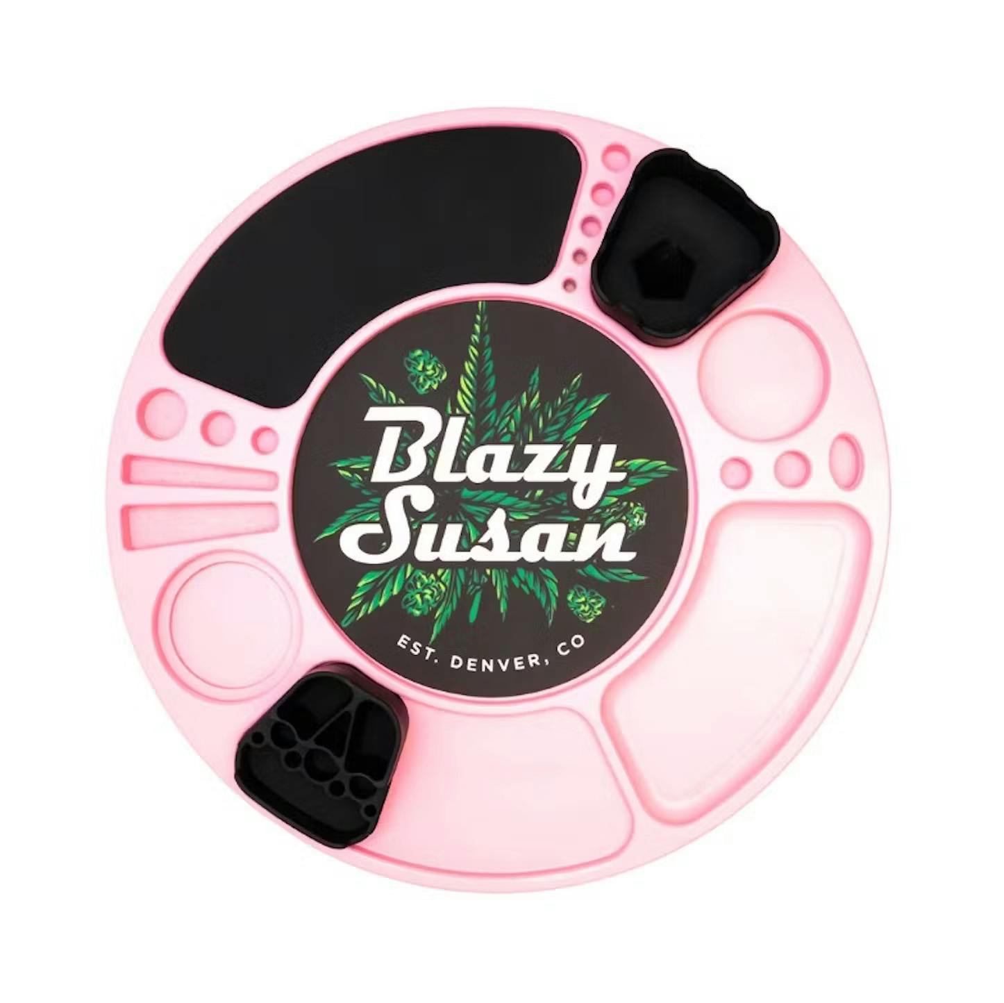 Blazy Susan Spinning Rolling Tray (Pink)