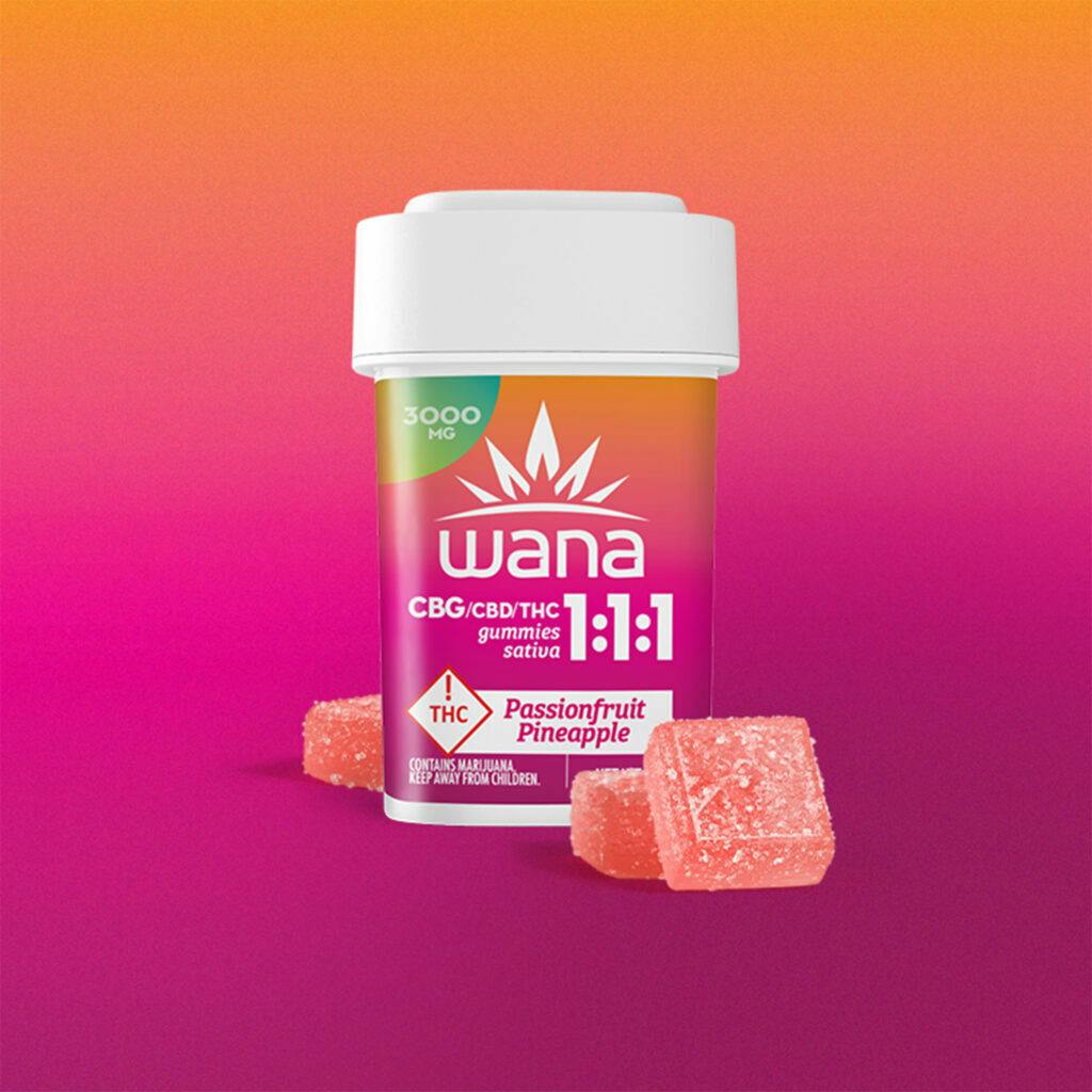 MED Wana Gummies 1000mg THC:CBG:CBD 1:1:1 - Passionfruit Pineapple