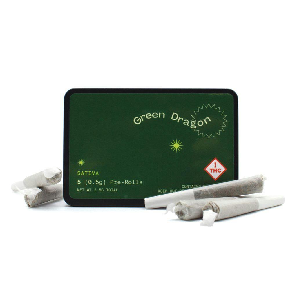 Green Dragon (CO) Lemon Fresh Preroll 5-Pack 2.5g