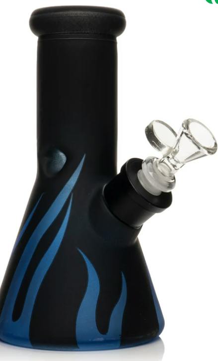 KTOO Glass Water Pipe - 8" Flames (Blue)