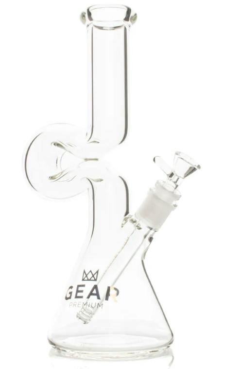 12" Loopy Water Pipe - Clear