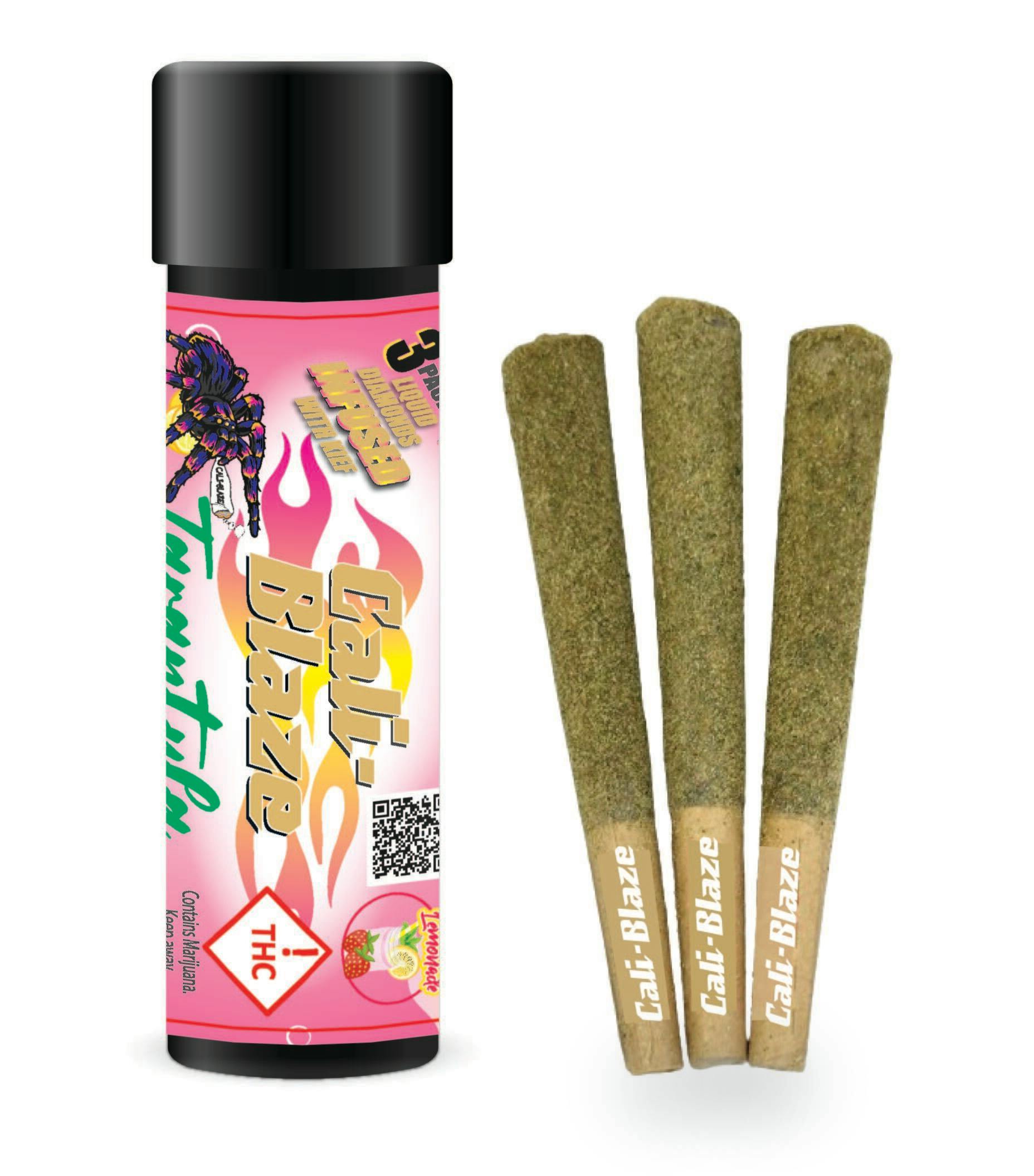 Cali Blaze - Tarantula Infused 3 pack - - Strawberry Lemonade - 3g