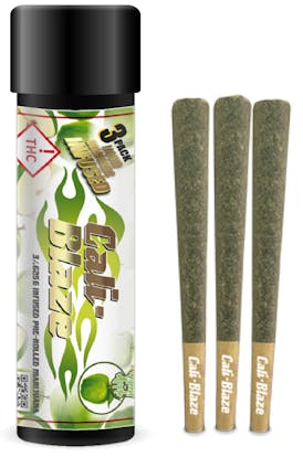 Cali-Blaze Infused 3 pack - - Green Apple - 1.875g