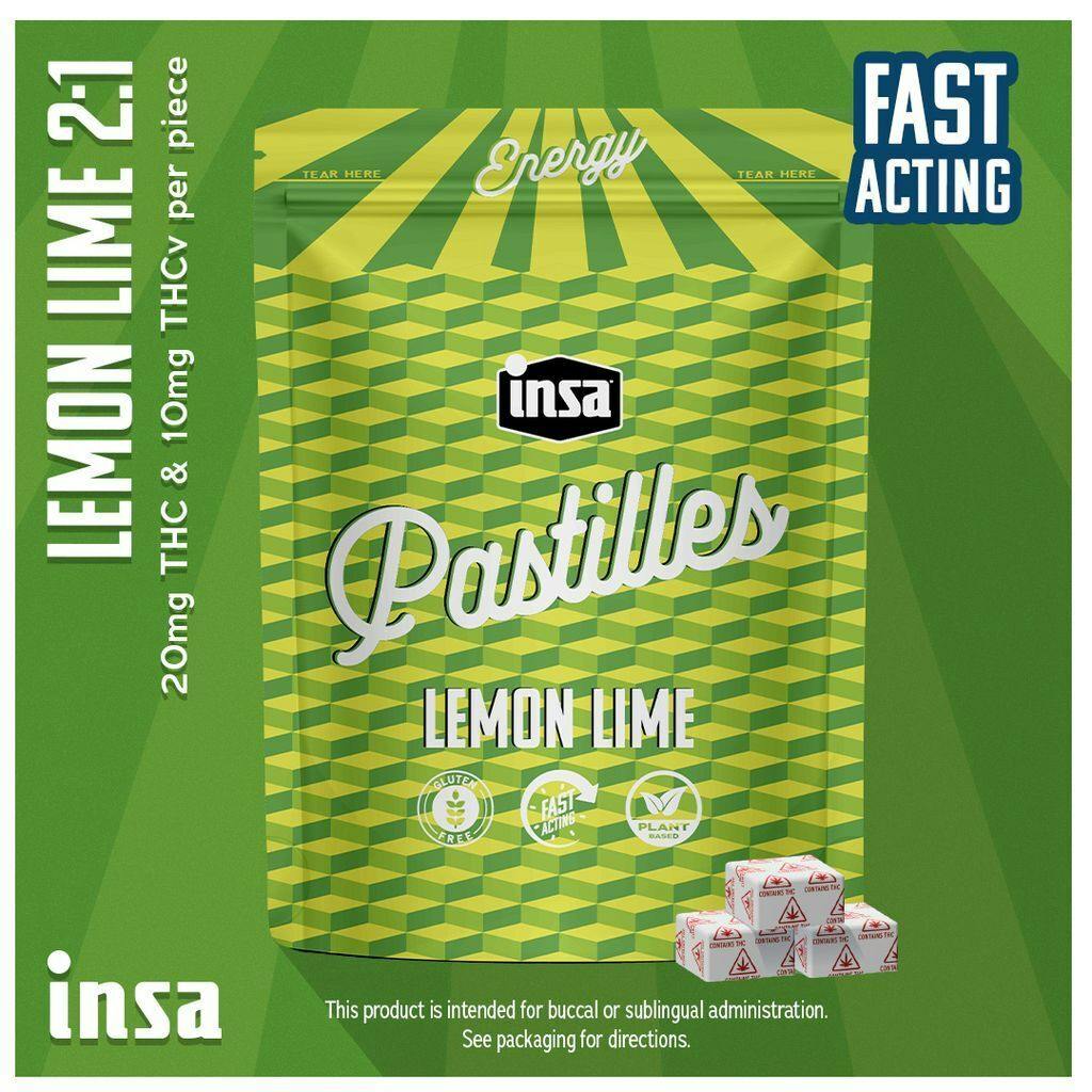 INSA Lemon Lime Ratioed Pastilles 20mg ea | 20-Pack