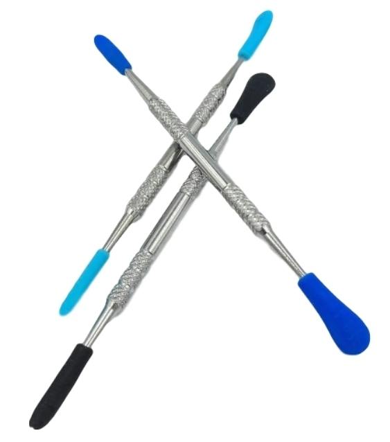 *Metal Dabber with Silicon Tips - 120mm | Assorted Colors at Noble Labs & Dispensary