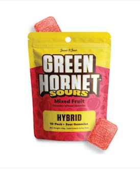 GUMMIES - 100MG | SOUR MIXED FRUIT | GREEN HORNET