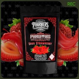 GUMMIES - 100MG | SOUR STRAWBERRY | PHRUITIES
