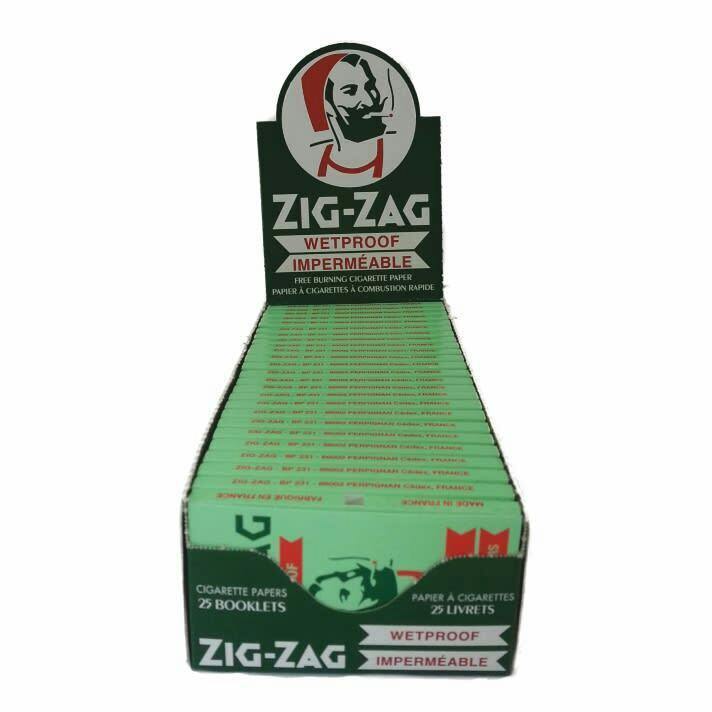 Zig Zag Green Wetproof Slow Burning Rolling Paper 1 1/2