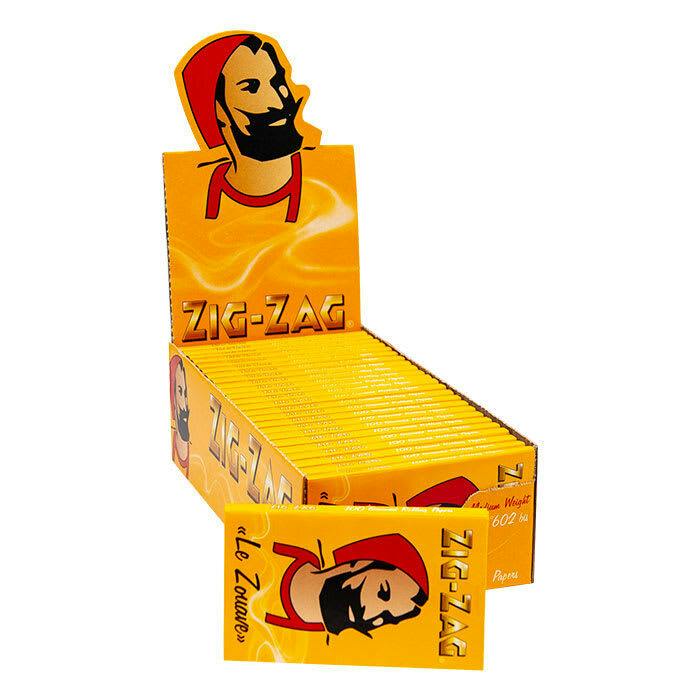 Zig Zag Medium Weight Yellow Single wide Rolling paper