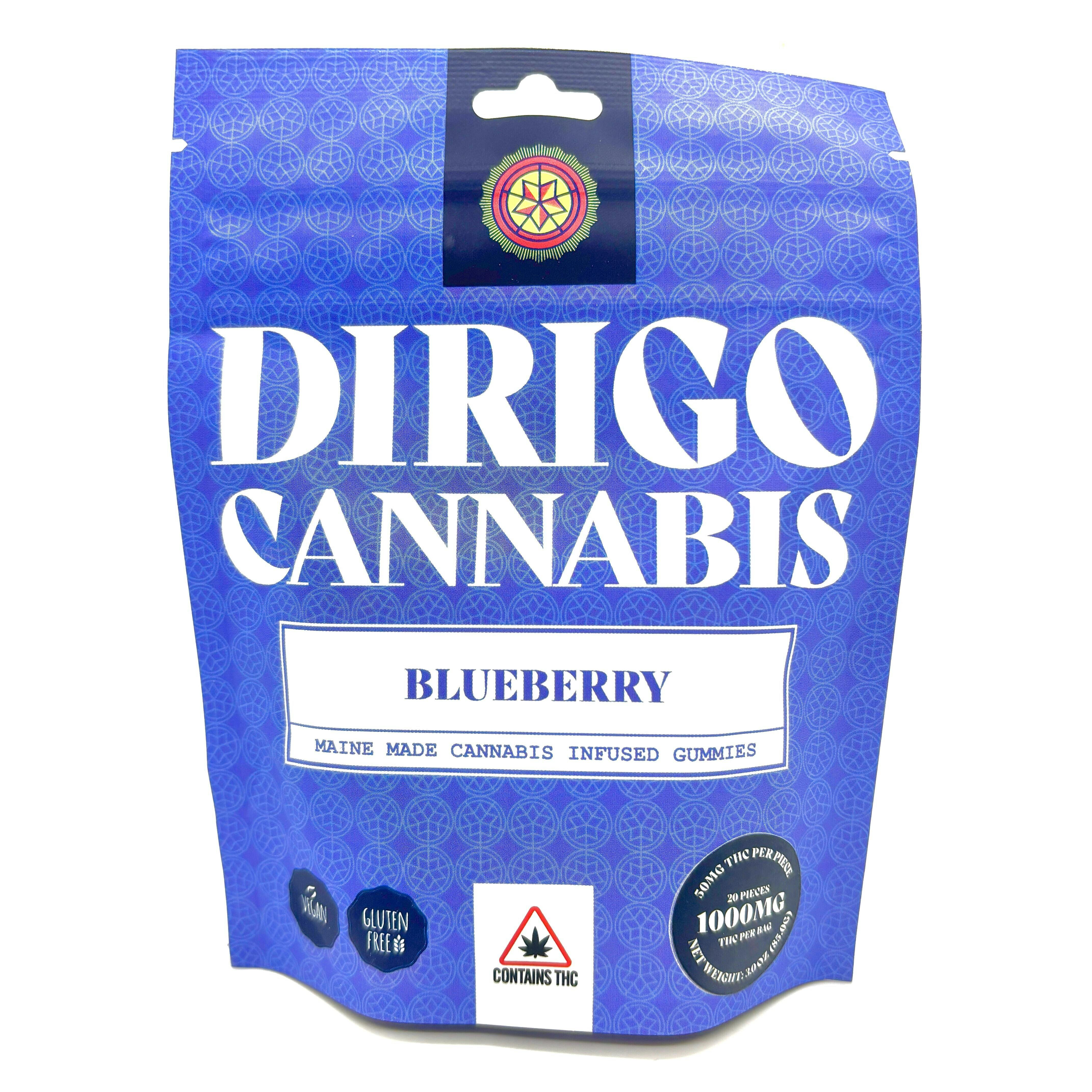 1000mg Blueberry Gummies | Dirigo Cannabis